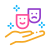 masks on hand icon