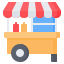 carrello-alimentare-esterno-fast-food-nawicon-piatto-nawicon icon