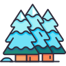 Snowy Pine tree icon