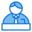 외부 변호사-범죄 및 법률-창조 유형-블루 필드-색상 창조 유형 icon