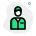Male staff waiter in his uniform layout icon