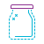 stitch style mason jar icon