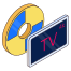 4k TV icon
