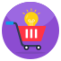 soluzione-commercio-esterno-shopping-e-commercio-piatto-circolare-vettorilab icon