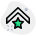 Star level officer with single stripe insignia icon