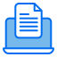 laptop with document icon
