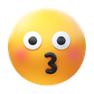 3d fluency style emoji de rosto beijando icon
