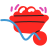 scribby style wheelbarrow icon