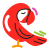 scribby style parrot icon