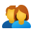 Grupo de usuarios hombre y mujer icon