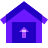 color glass style open garage door icon