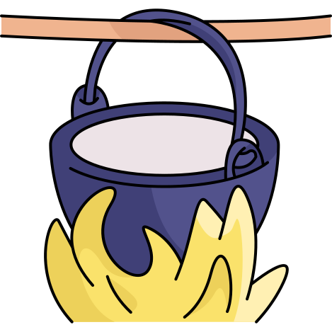 pot on fire icon