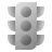 deco duotone style traffic light icon