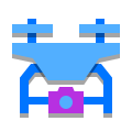 papercut style quadcopter icon