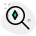 Ethereum digital cryptocurrency search with magnification glass icon