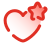 pulsar gradient style favorite heart icon
