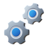 3d fluency style two gears icon
