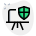 Defensive protection on a smart school software isolated on a white background icon