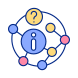 accès externe au réseau mondial de connaissances microlearning icônes de couleurs remplies papa vecteur icon