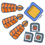 unagi sushi and california roll icon