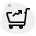 Market price hike with shopping cart logotype icon