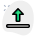 Upload processing bar with upwards arrow logotype icon