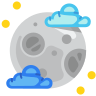 Cloud moon icon