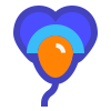 avantgarde style party balloons icon