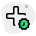 ataque-coronavírus-externo-apoio-médico-suporte-médico-isolado-em-um-fundo-branco-corona-verde-tal-revivo icon