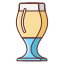 外部郁金香玻璃啤酒厂 flaticons 线性颜色平面图标 icon