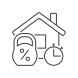 short term mortgage icon