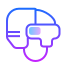 gradient style hockey helmet icon