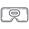 outline hand drawn style oculus icon