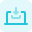 Download content online from portable laptop layout icon