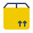 parakeet color style cardboard box icon