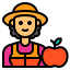 nutricionista-externa-ocupação-feminina-avatar-itim2101-lineal-color-itim2101 icon