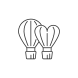 hot air balloon icon