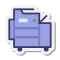 stickers style multifunction printer icon