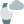 Cloud connected smartwatch isolated on white background icon