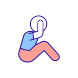 child with anxiety disorder icon