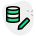 Edit preferences and settings on a backup database center icon