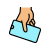 mano che tiene il cellulare icon