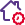 Home Infected with a Corona virus isolated on a white background icon