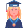 Girl graduate icon