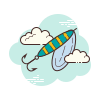 cloud style spinner lure icon