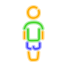 neon style junge icon