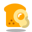 Sandwich con huevo frito icon