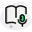 Book on audio recording isolated on a white background icon