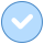 blue ui style tiktok verifiziertes konto icon