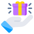 외부-기부-선물-크리스마스-플랫-아이콘-벡터슬랩 icon